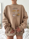 Fall Bucket List Embroidered Sweatshirt: Cappuccino￼