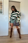 The Gretchen Stripe Sweater-Green