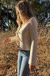 The It Girl Bow Cardi-Ivory