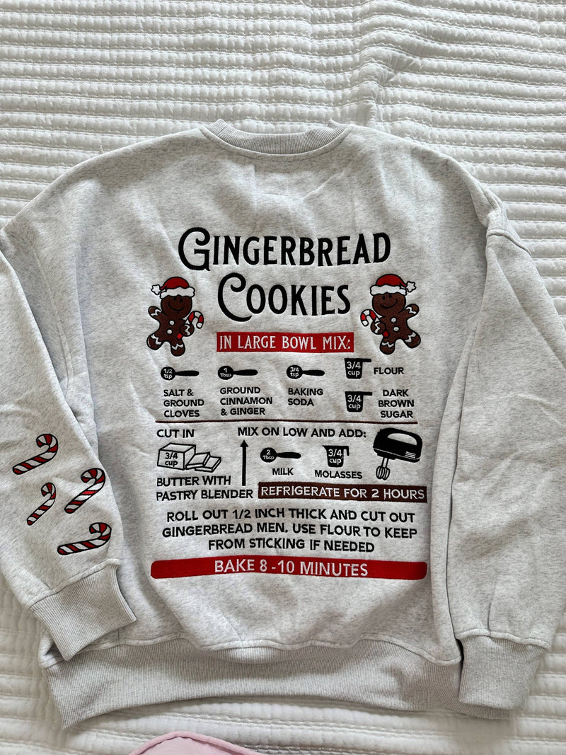 Gingerbread Cookie Embroidered Crewneck