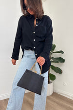 The Perfect Button Up-Black