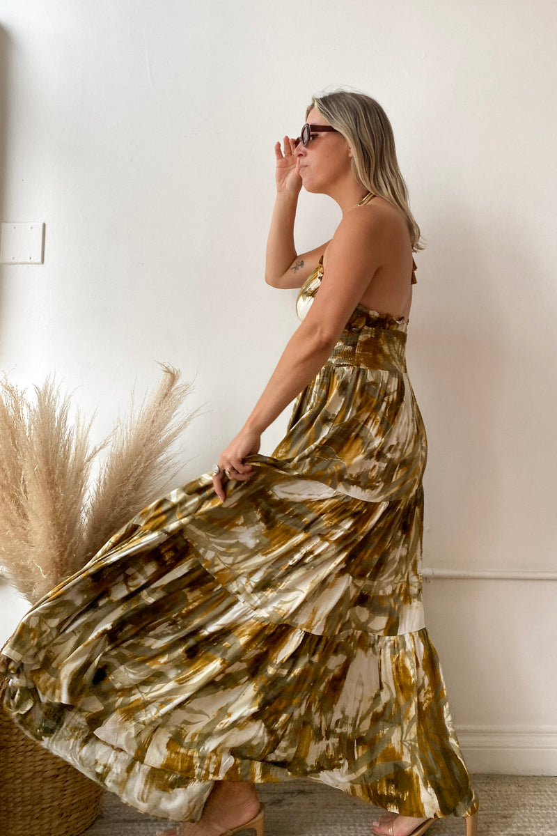 The Temecula Maxi Dress-Olive
