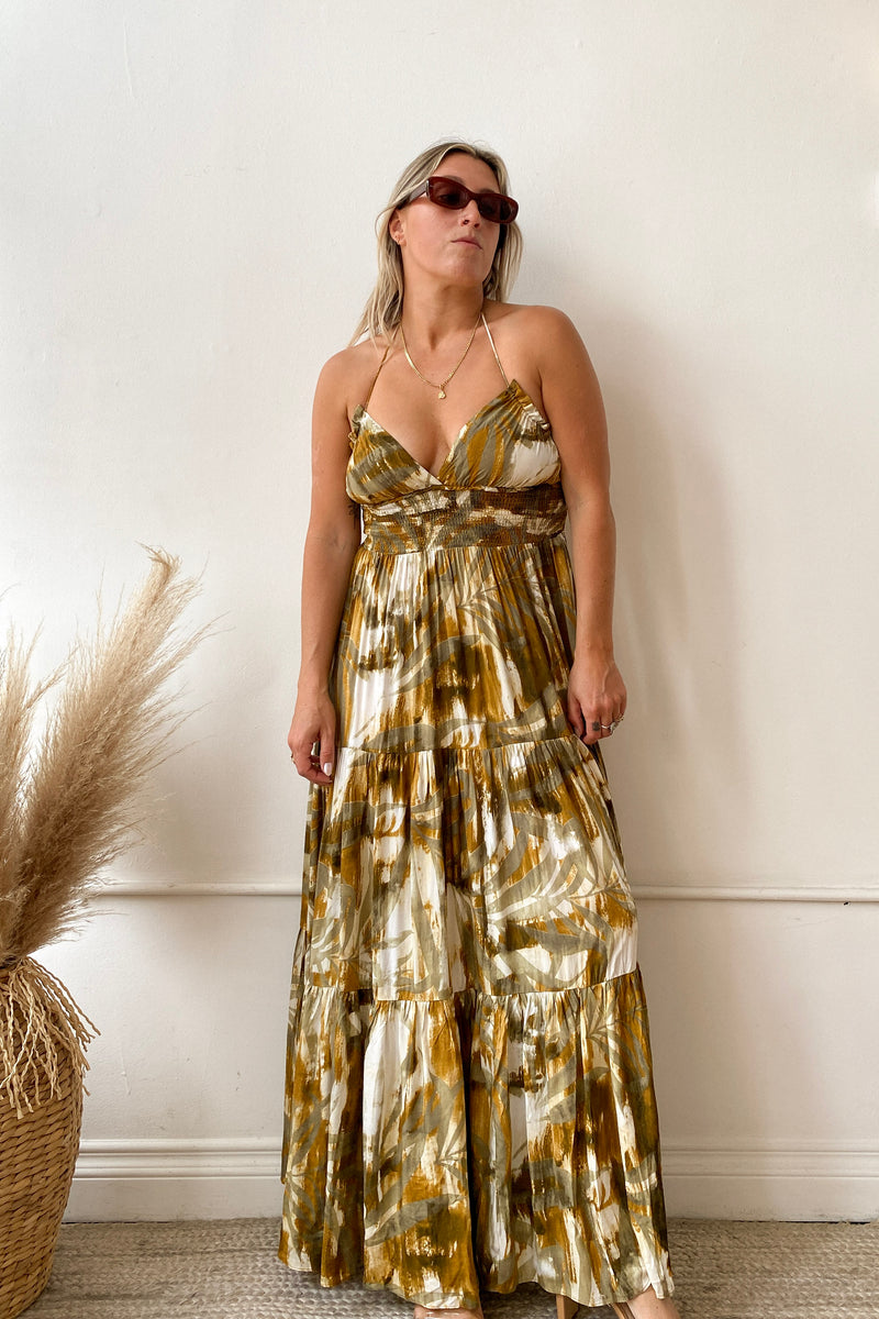 The Temecula Maxi Dress-Olive