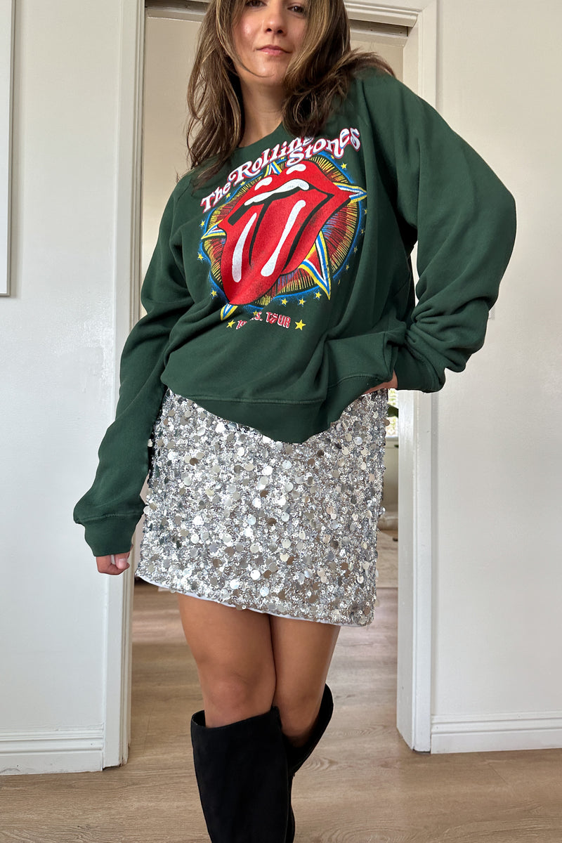 The Sequin Nash Skirt-Silver