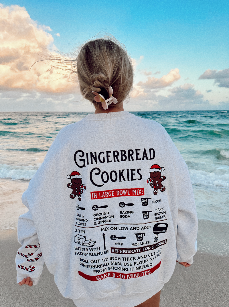 Gingerbread Cookie Embroidered Crewneck