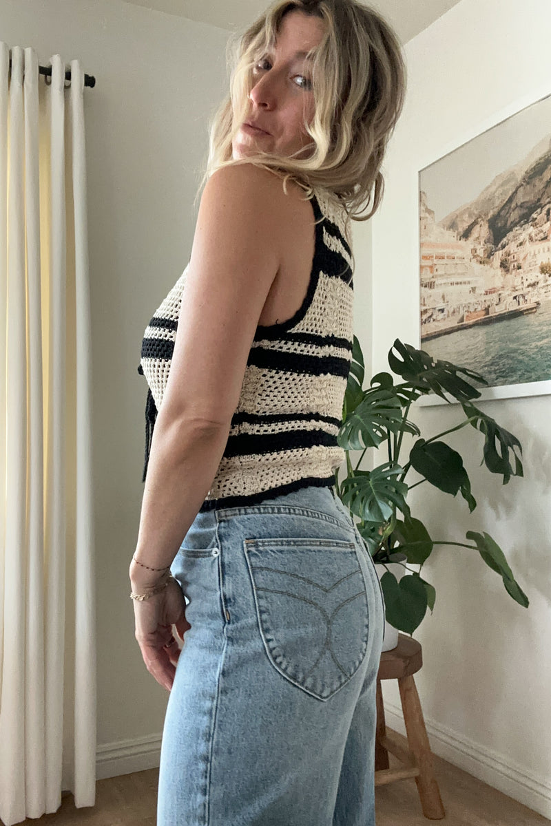 Telling Truths Tie Front Knit Top