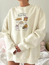Fall Bucket List Embroidered Sweatshirt: Ivory