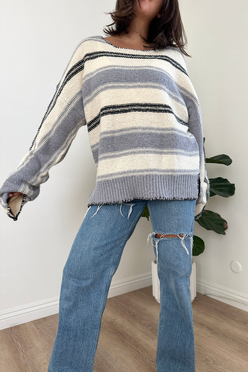 Autumn Girlie Sweater-Blue