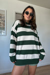 The Gretchen Stripe Sweater-Green