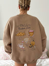 Fall Bucket List Embroidered Sweatshirt: Cappuccino￼