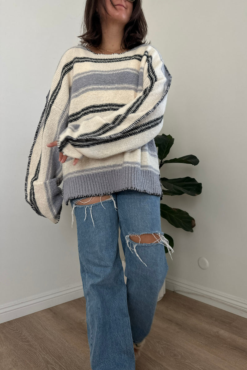 Autumn Girlie Sweater-Blue