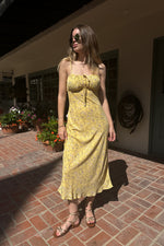 It's Fate Floral Dress-Yellow