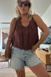 Farm Girl Top-Brown