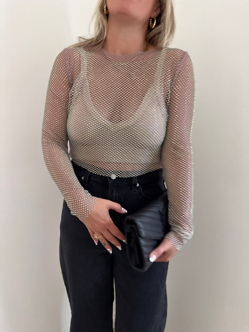 Why Not Sparkle Top-Nude
