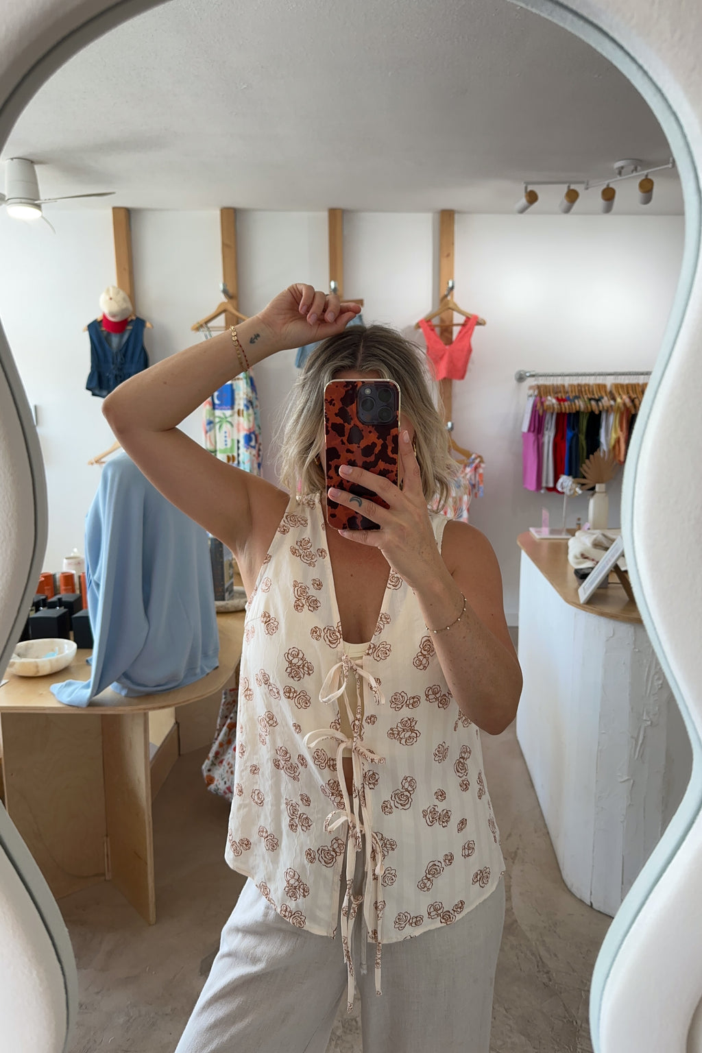 Roses For The Girls Tie Top