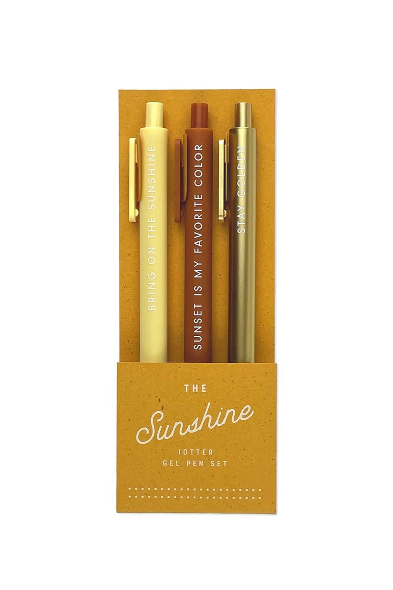 Sunshine Jotter Gel Pen: Set of 3