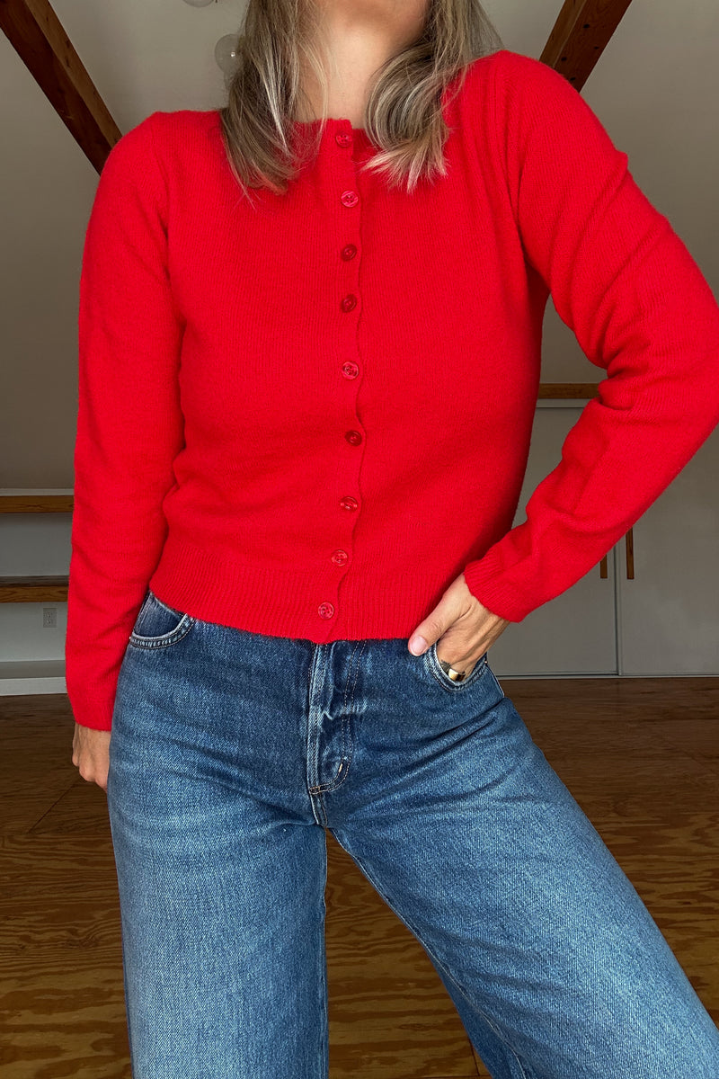 Softest Ever Cardi-Red