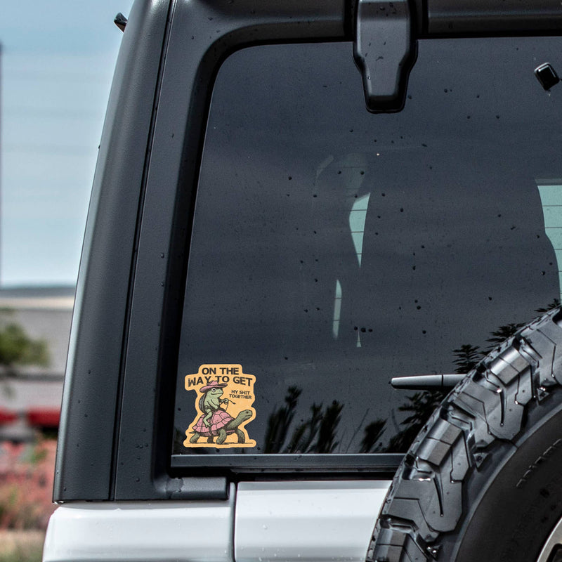 Frog Cowboy Turtle Vinyl Sticker