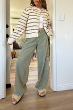 The Cargo Wide Leg-Washed Olive