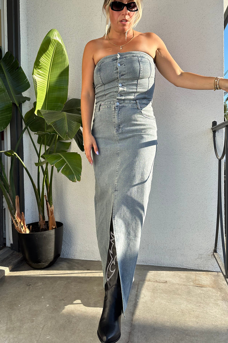 Told Ya I Would Denim Dress