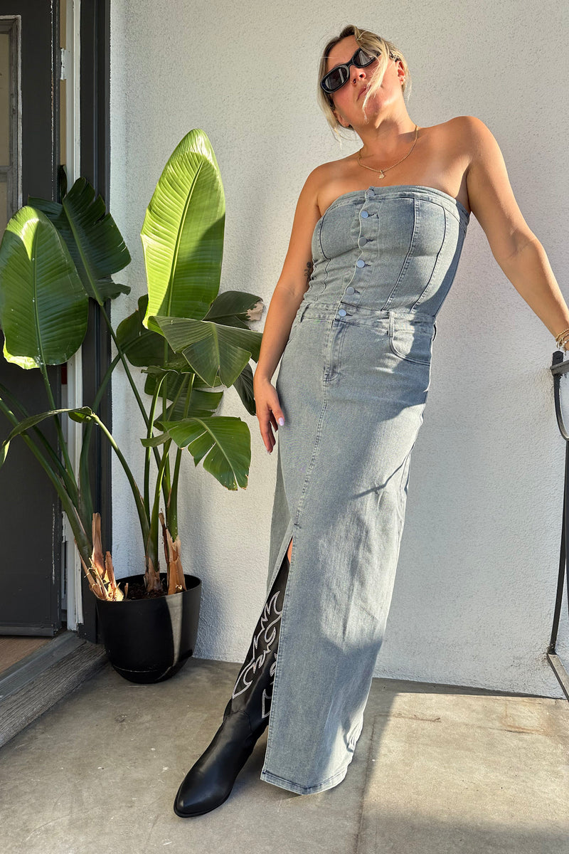 Told Ya I Would Denim Dress