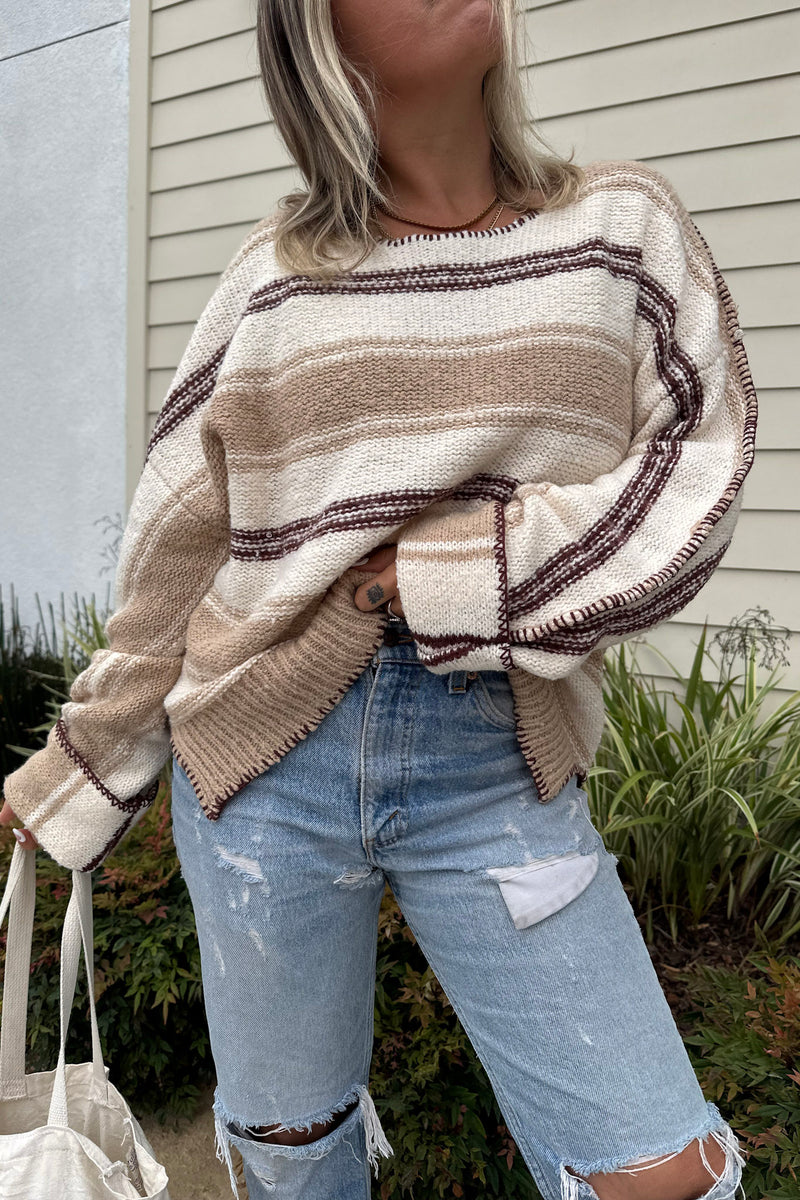 Autumn Girlie Sweater-Brown