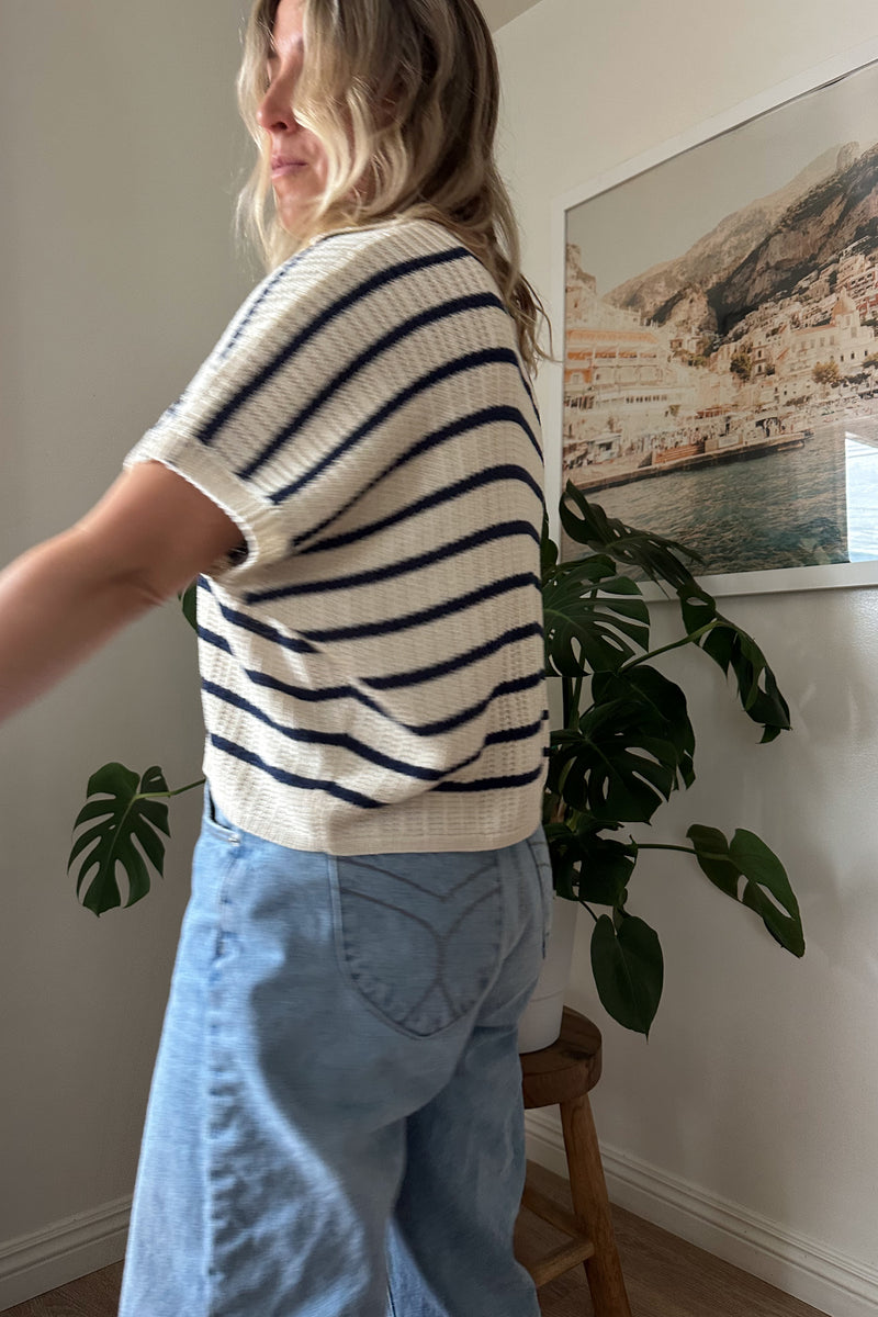 Harley Stripe Short Sleeve Knit