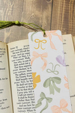 Bookmark With Tassel Pastel Bows