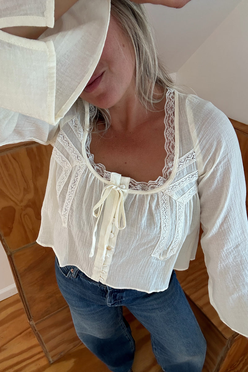The Claire Top-Cream