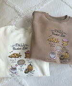 Fall Bucket List Embroidered Sweatshirt: Ivory
