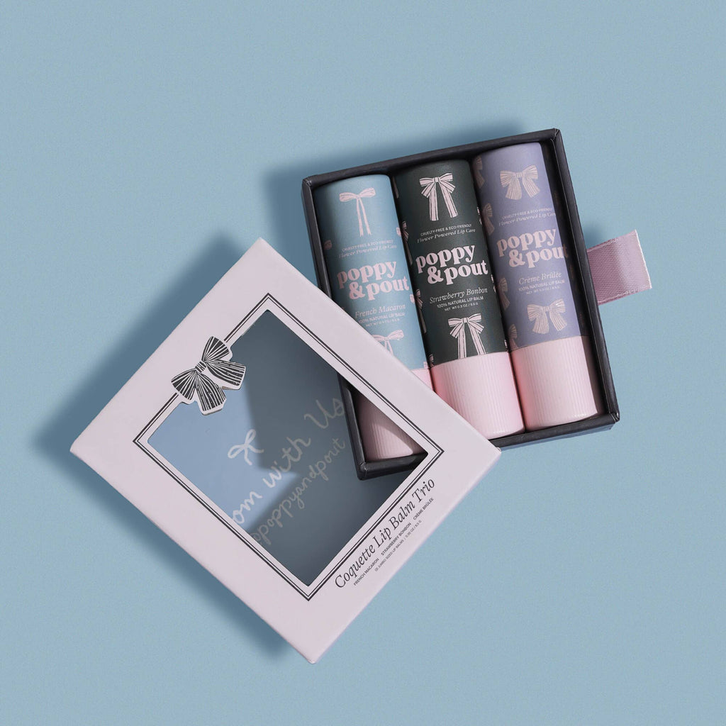 Gift Set Lip Balm Trio Poppy & Pout