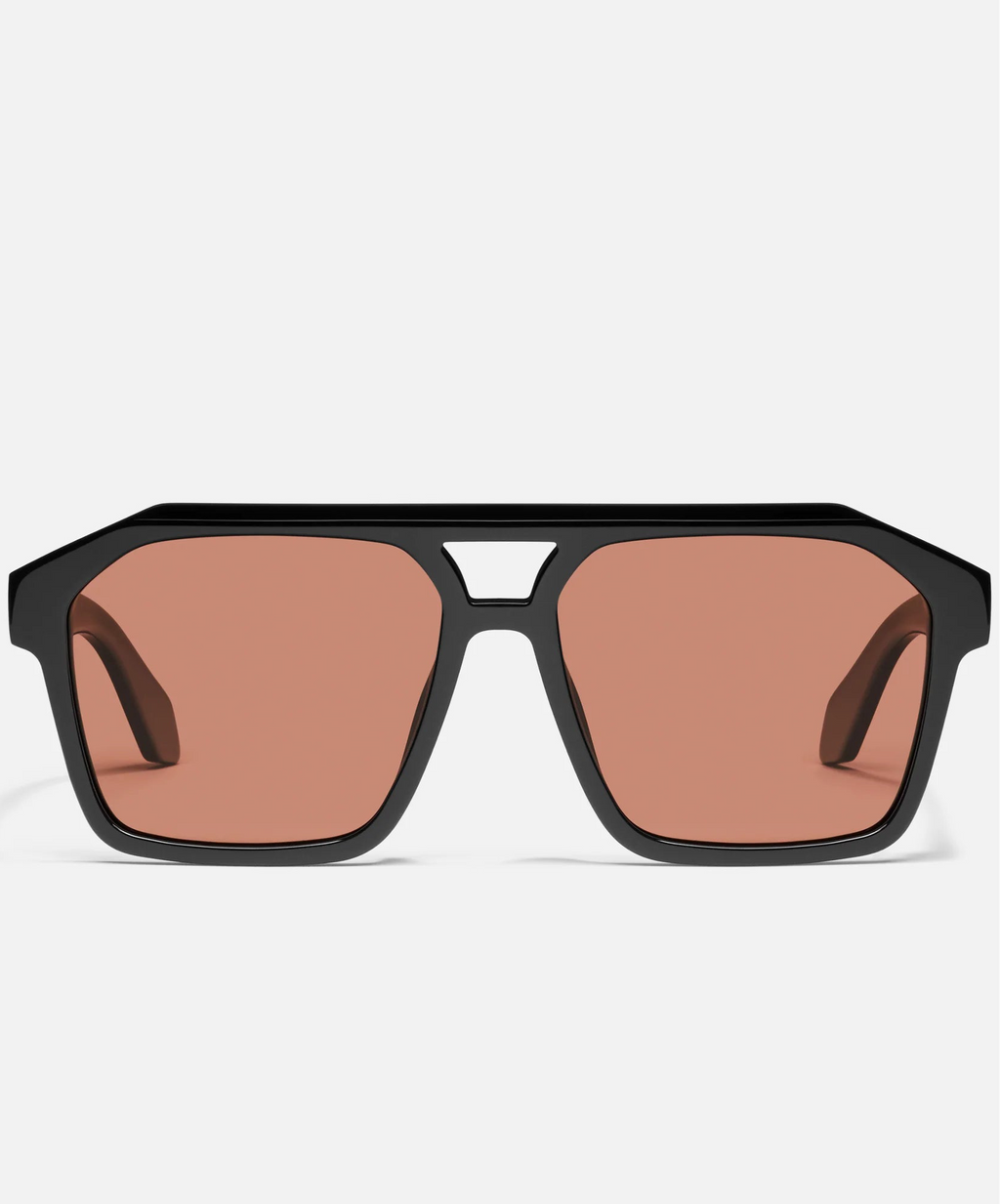 Quay Soundcheck Sunglasses-Black/Apricot Polarized