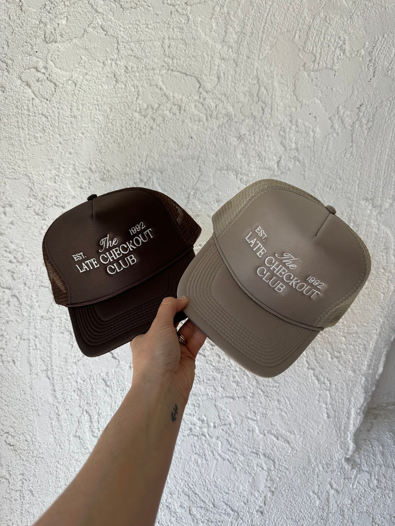 Late Check Out Trucker Hat
