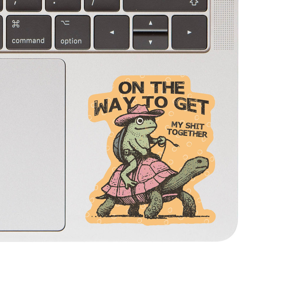 Frog Cowboy Turtle Vinyl Sticker