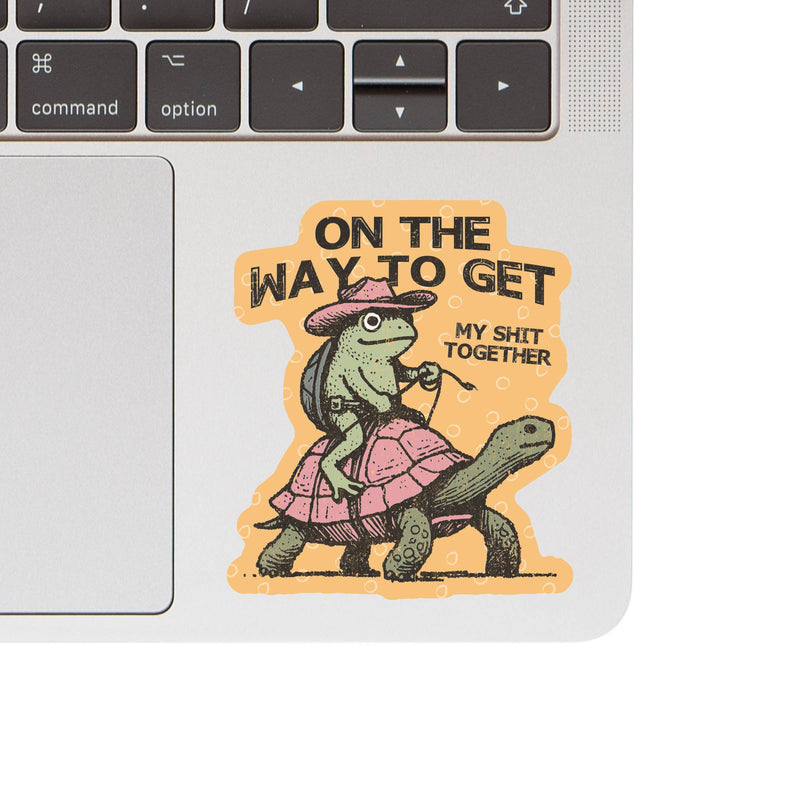 Frog Cowboy Turtle Vinyl Sticker