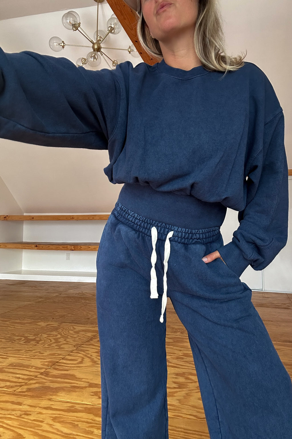 Must Have Sweat Set-Washed Navy