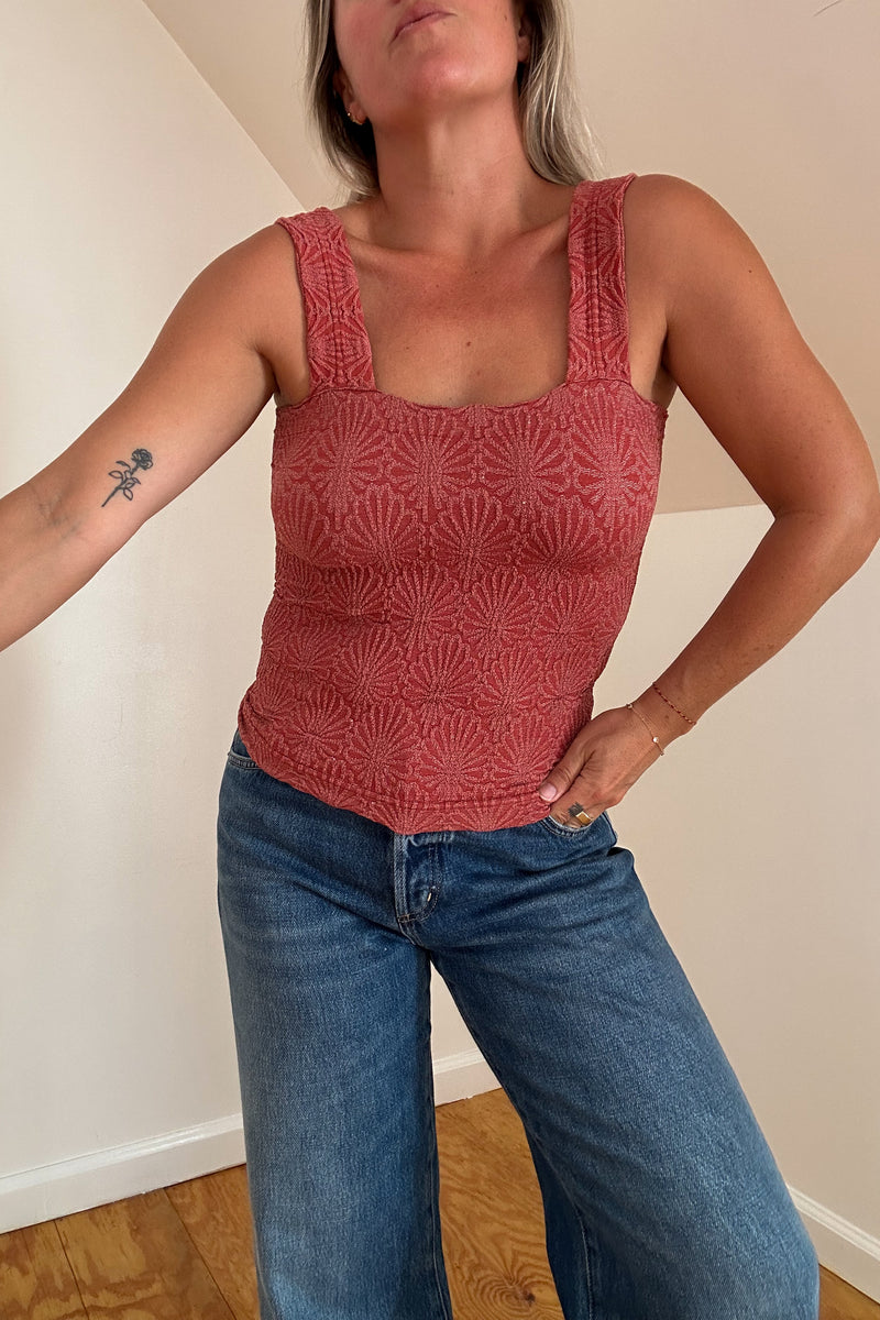 Lace Textured Square Top