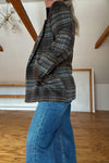 Plaid Notch Collar Coat