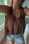 Farm Girl Top-Brown