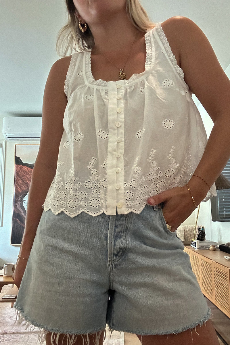 Farm Girl Top-White