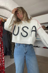 USA Sweater-Off White