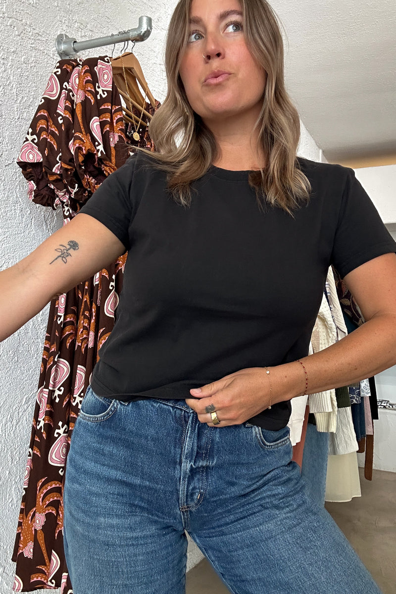 The Perf Tee-Black
