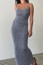 The Sparkle Knit Set-Grey