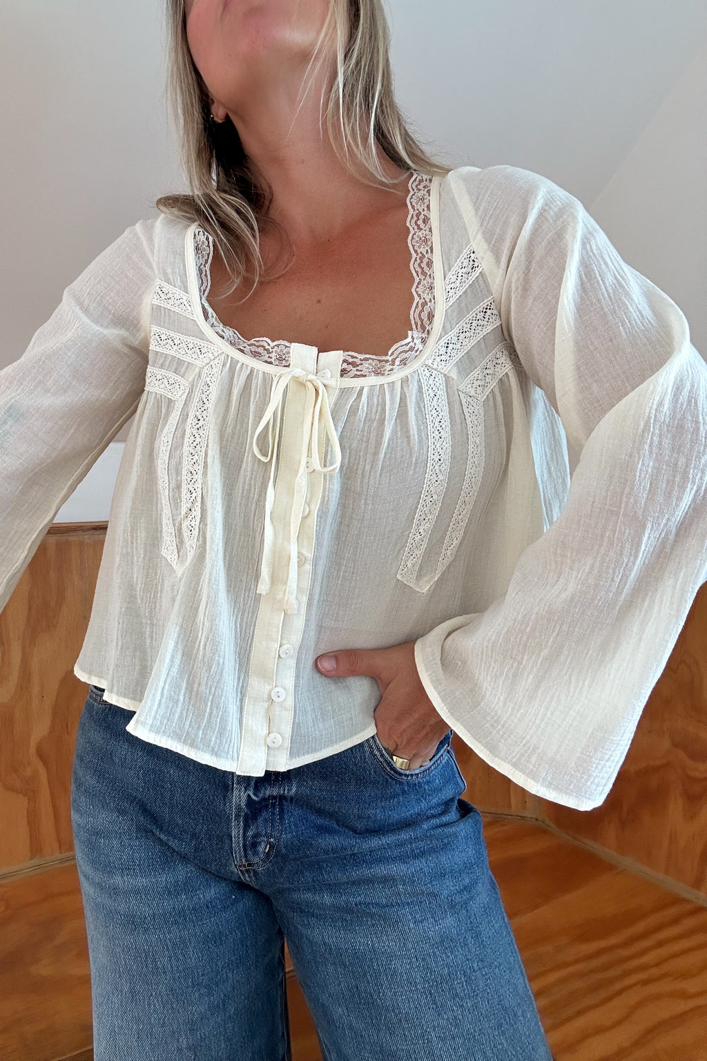 The Claire Top-Cream
