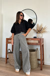 The Cargo Wide Leg-Charcoal