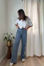 The Chloe Pant-Vintage Blue