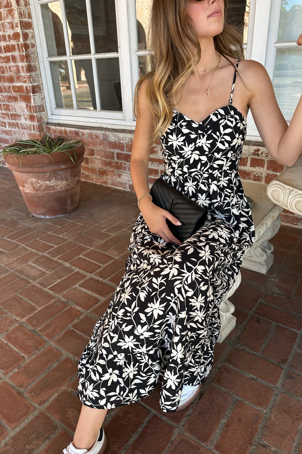 No Drama Convertible Floral Dress