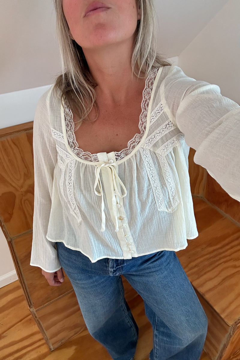 The Claire Top-Cream