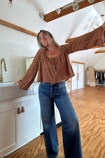 The Claire Top-Brown
