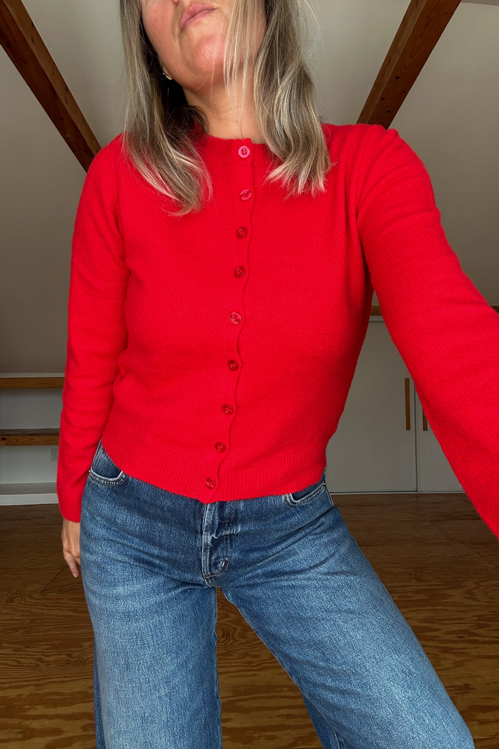 Softest Ever Cardi-Red